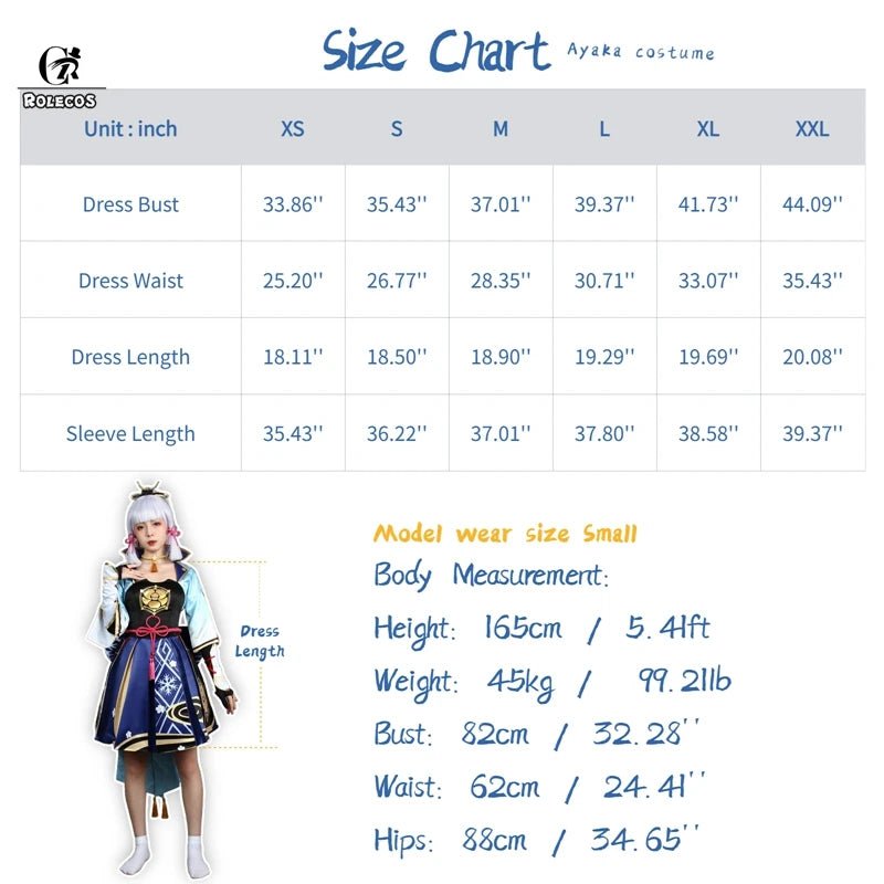 Traje de Cosplay Genshin Impact Kamisato Ayaka para Mujer - Vestido para Halloween y Role Play - Fantasia Cosera