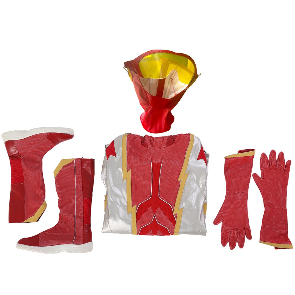 Traje de Cosplay de Impulso Bart Allen Conjunto Completo de The Flash Temporada 7 - Fantasia Cosera