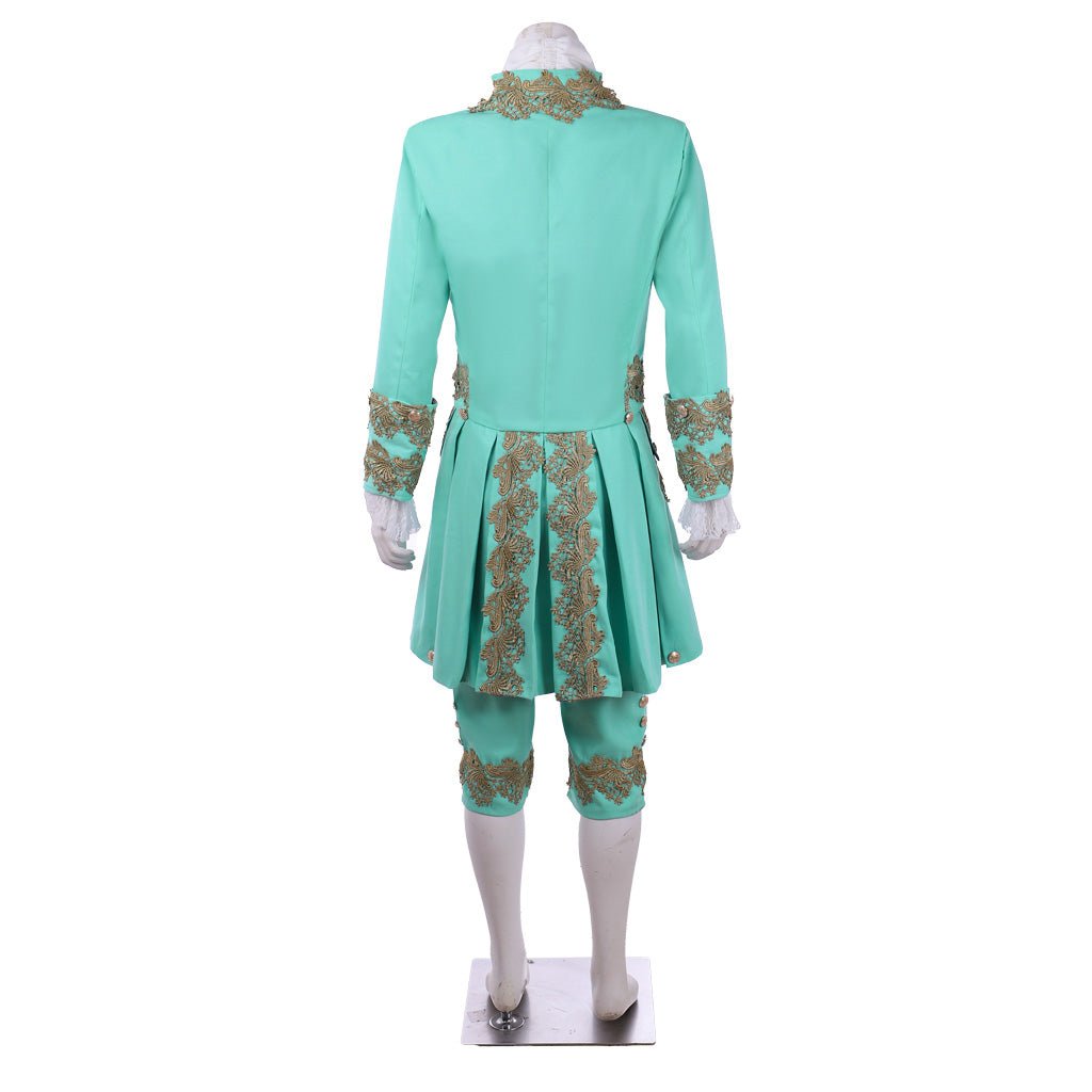 Traje de Corte Rococó del Siglo XVIII para Hombre - Traje Colonial Verde | Serie Medieval Fantasía Cosera - Fantasia Cosera