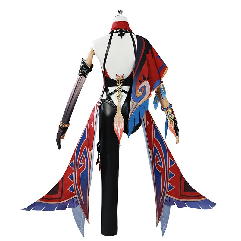 Traje de Cosplay Chasca de Genshin Impact Natlan Clan Flor-Pluma para Mujer, Disfraz para Fiesta de Halloween - Fantasia Cosera
