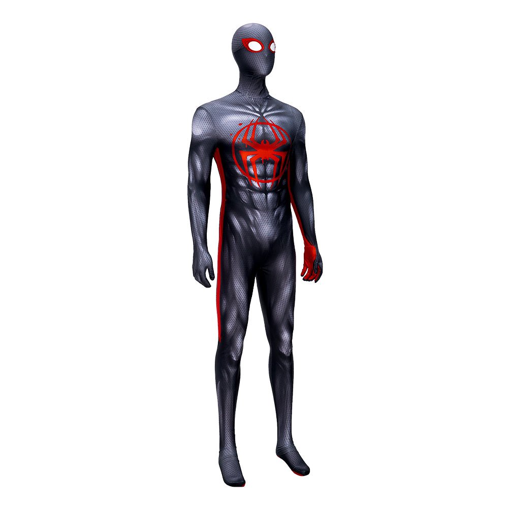 Traje de Cosplay de Spiderman: A través del Spider-Verse - Bodysuit Negro - Fantasia Cosera