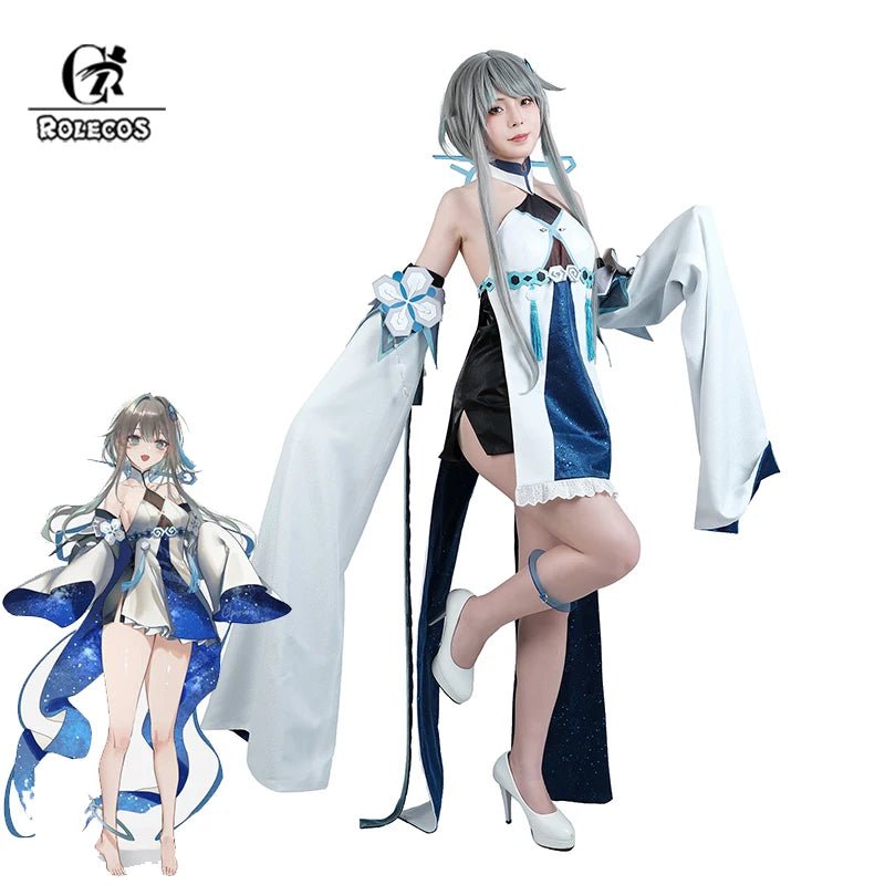 Traje de Cosplay de Guizhong de Genshin Impact para Mujer - Vestido de los Dioses de Liyue - Fantasia Cosera