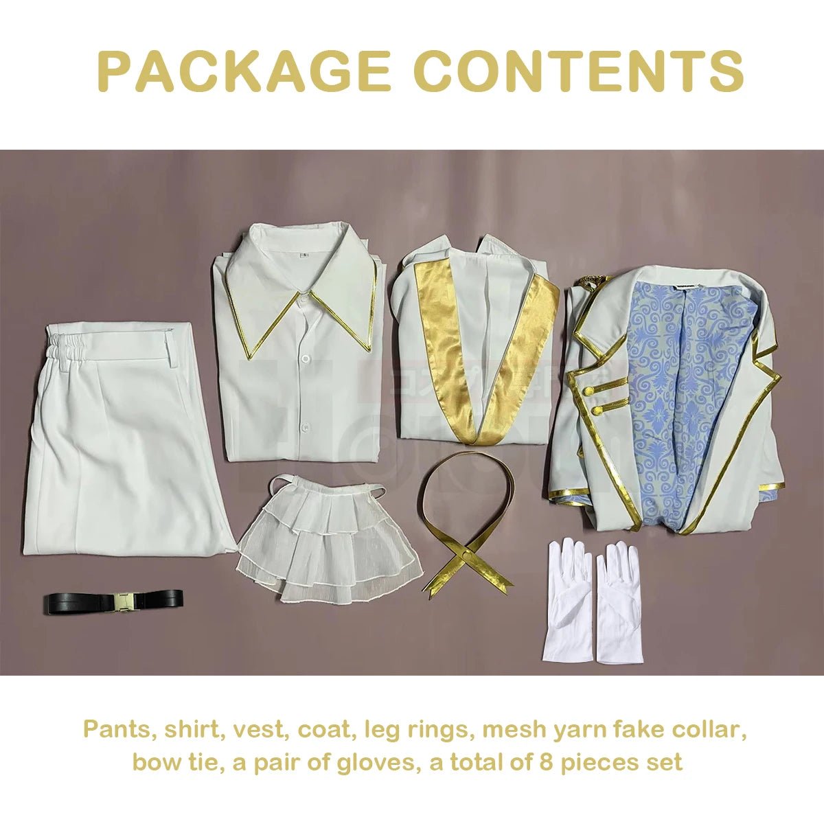 Disfraz Cosplay de NAGI de Blue Lock - Peluca, Abrigo y Pantalones Blancos de la Serie Ángeles y Demonios - Fantasia Cosera