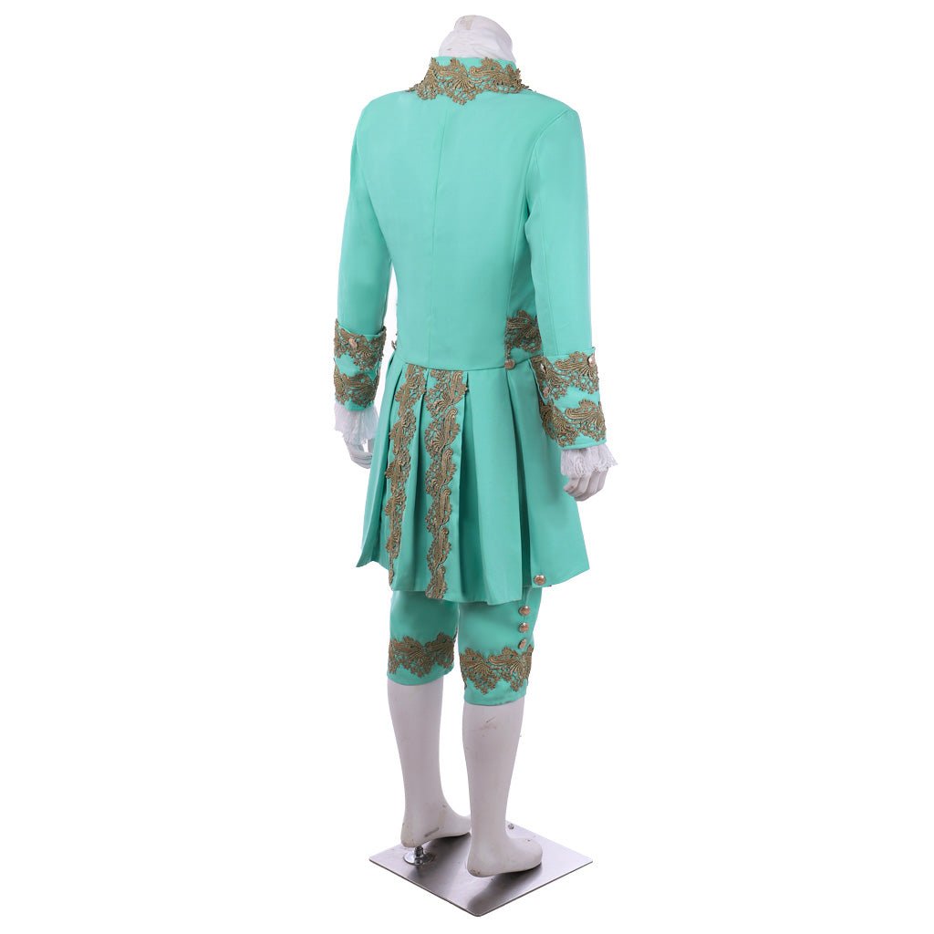 Traje de Corte Rococó del Siglo XVIII para Hombre - Traje Colonial Verde | Serie Medieval Fantasía Cosera - Fantasia Cosera