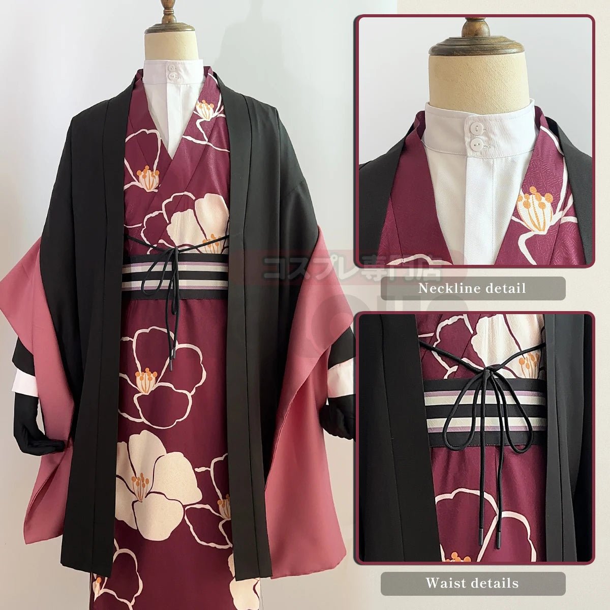 Peluca Chigiri Blue Lock Cosplay Kimono Serie Romántica Rosa Fibra Sintética Talla Ajustable Halloween Navidad - Fantasia Cosera