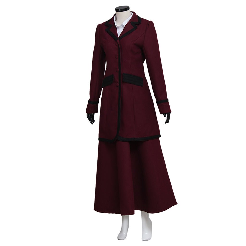 Traje de Cosplay de Missy Mistress de Doctor Who - Conjunto de Chaqueta, Falda y Camisa - Fantasia Cosera