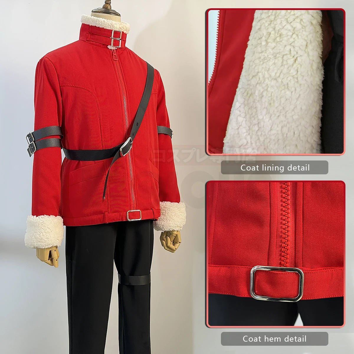 Traje de Cosplay de Stark de Frieren: Beyond Journey's End - Chaqueta Roja y Pantalones Negros - Fantasia Cosera
