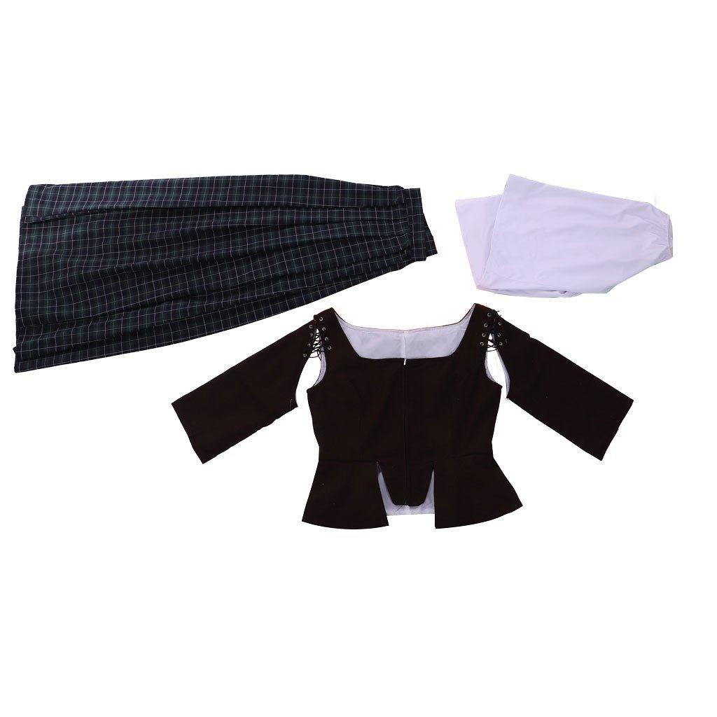 Traje de Cosplay de Claire Fraser de Outlander | Vestido Colonial de las Tierras Altas de Escocia para Mujeres Adultas - Fantasia Cosera