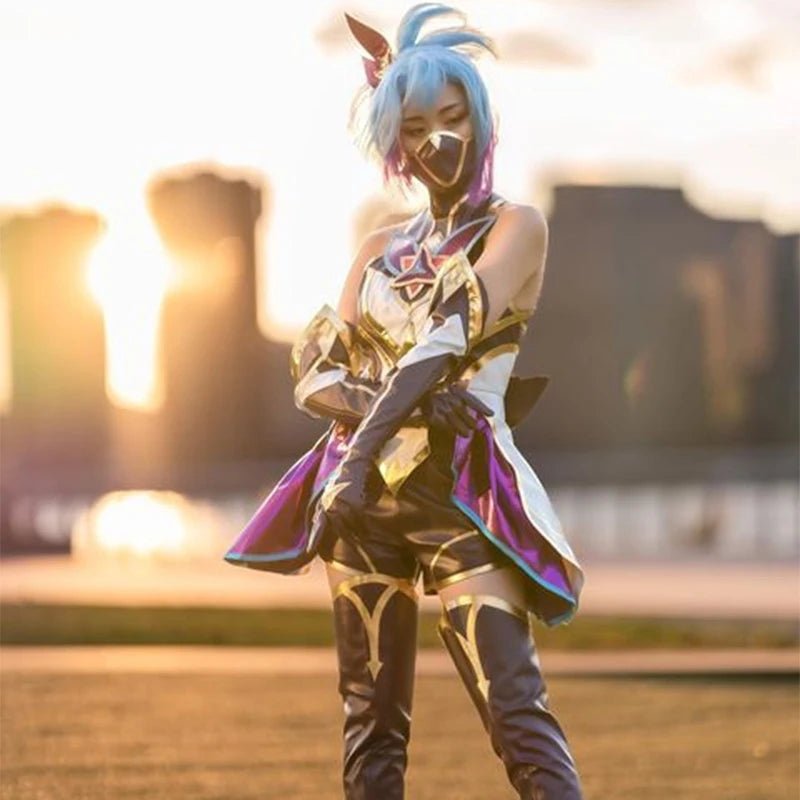 Traje de Cosplay LOL Guardiana Estelar Akali para Mujer - Fantasia Cosera
