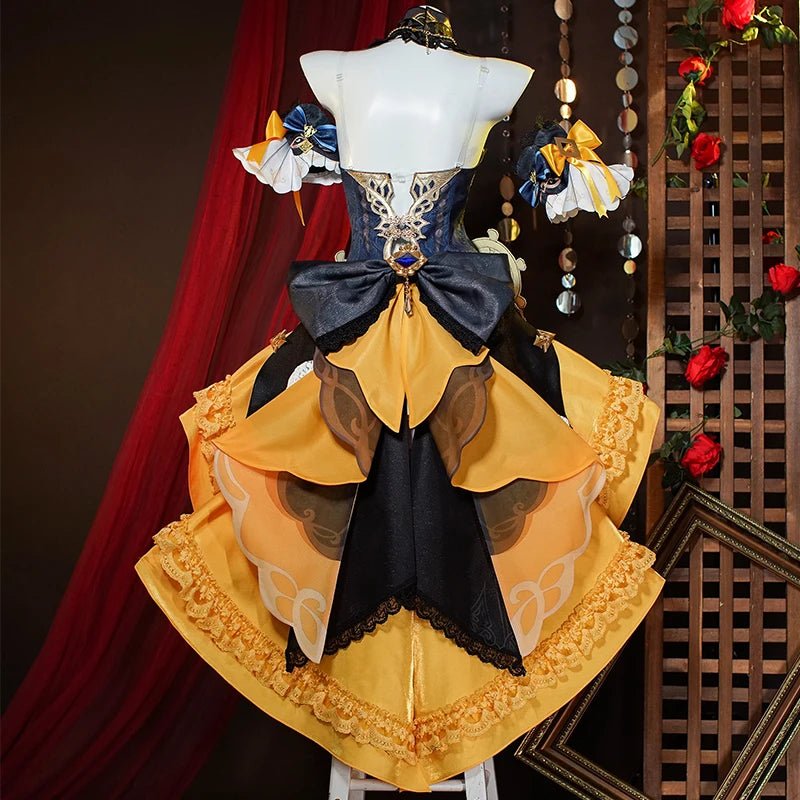 Traje de Cosplay de Genshin Impact Fontaine Navia Spina di Rosula Vestido Steampunk con Sombrero para Mujer - Fantasia Cosera