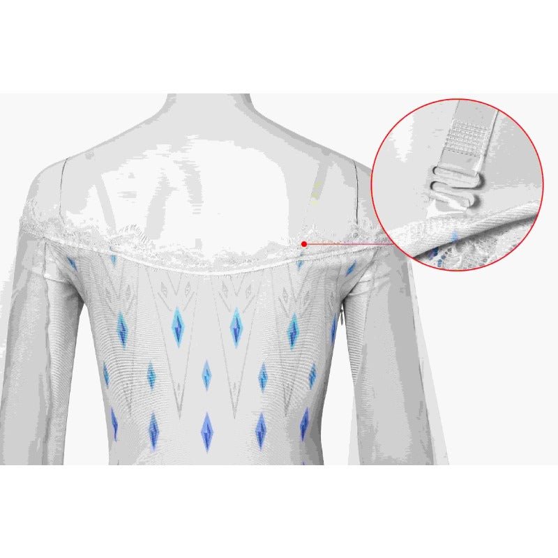 Vestido de Escenario Largo de Manga Larga de Princesa Elsa para Mujer Disfraz de Cosplay - Fantasia Cosera