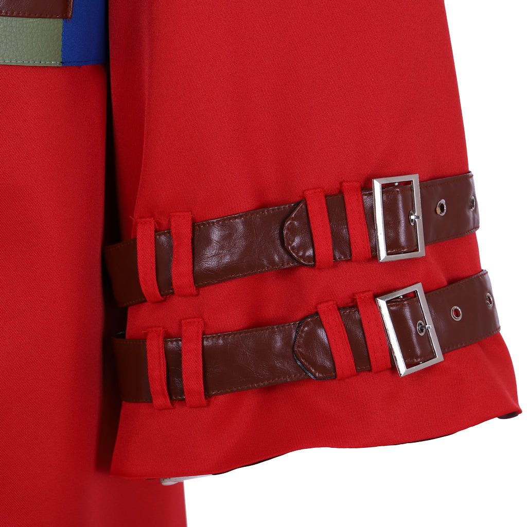 Traje de Cosplay de Auron de Final Fantasy X | Conjunto Completo de Traje Rojo para Role Play - Fantasia Cosera