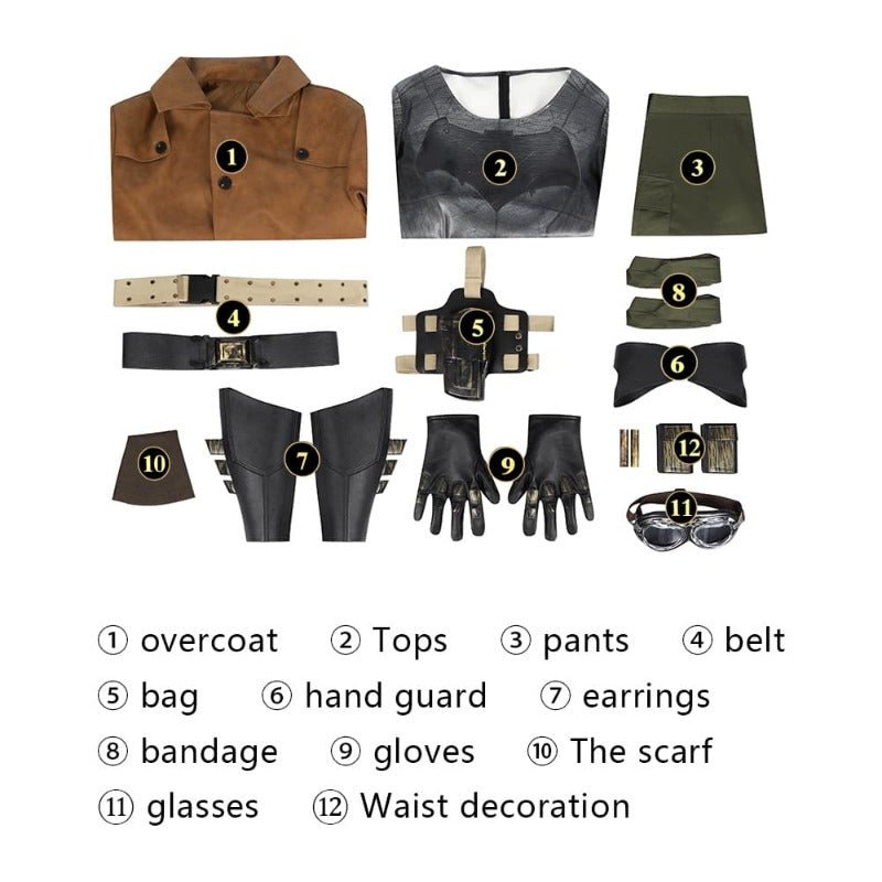 Traje de Cosplay de Ben Affleck como Batman - Abrigo de Cuero de la Liga de la Justicia - Fantasia Cosera