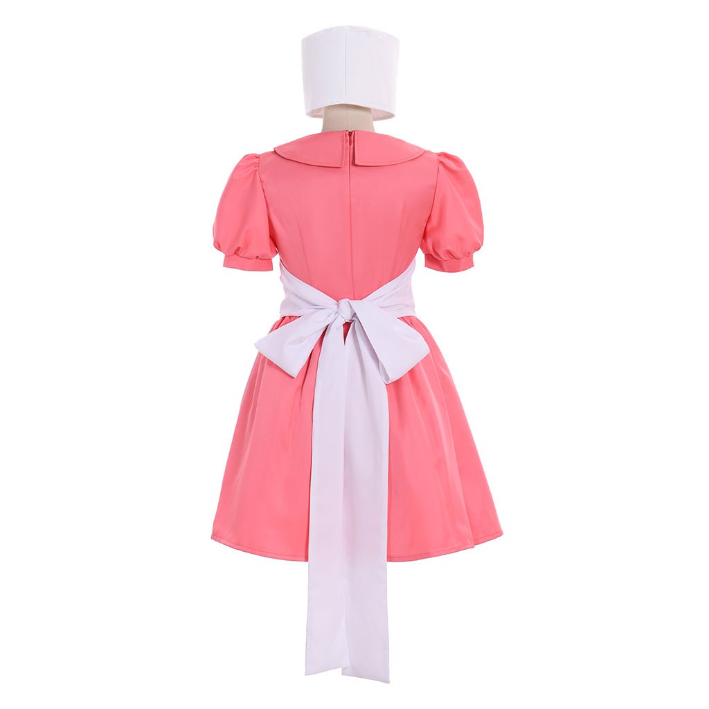 Fantasía Cosera Disfraz de Mujer Nurse Joy – Vestido Rosa con Sombrero, Outfit de Cosplay Inspirado en Anime - Fantasia Cosera