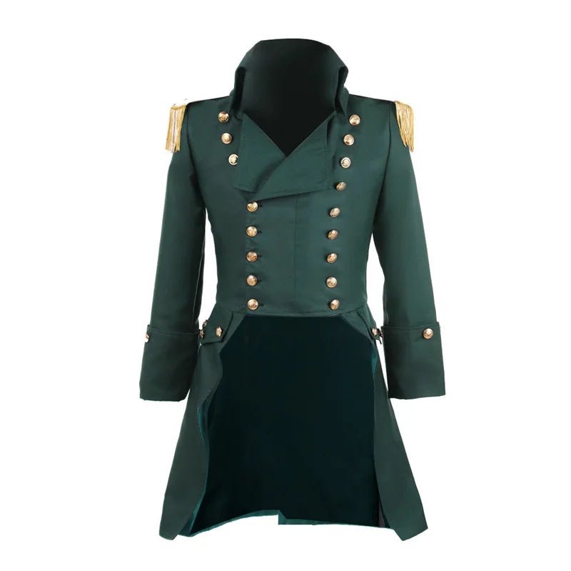 Abrigo Medieval Steampunk Verde - Traje de Príncipe Noble Retro | Fantasía Cosera - Fantasia Cosera