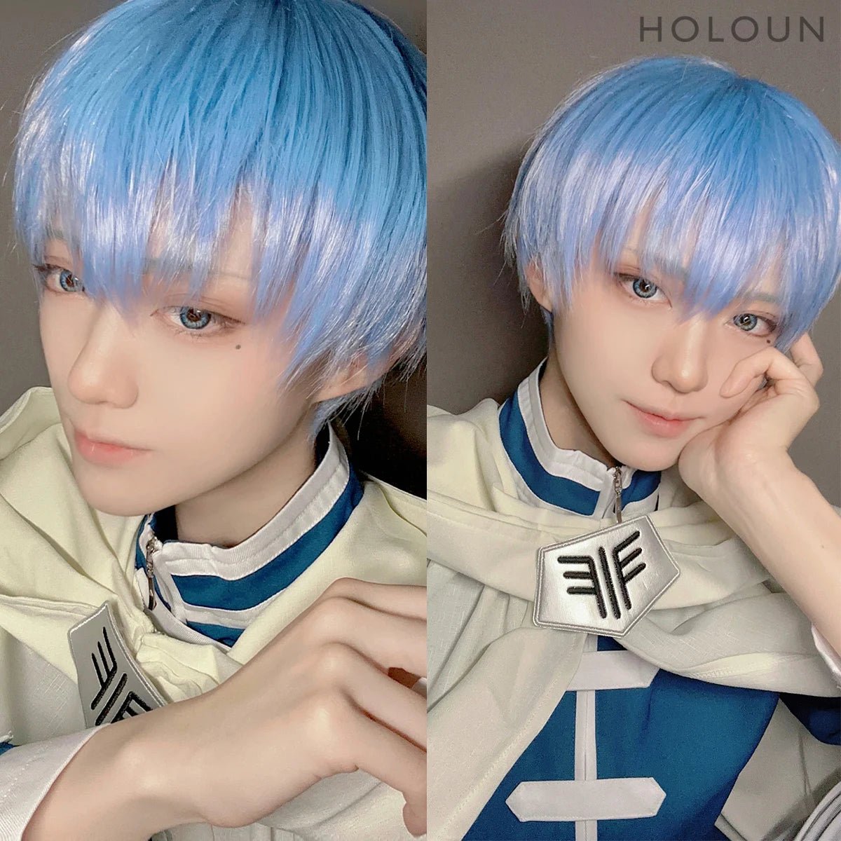 Disfraz de Cosplay de Himmel de Frieren: Más Allá del Final del Viaje con Peluca, Capa y Abrigo - Fantasia Cosera