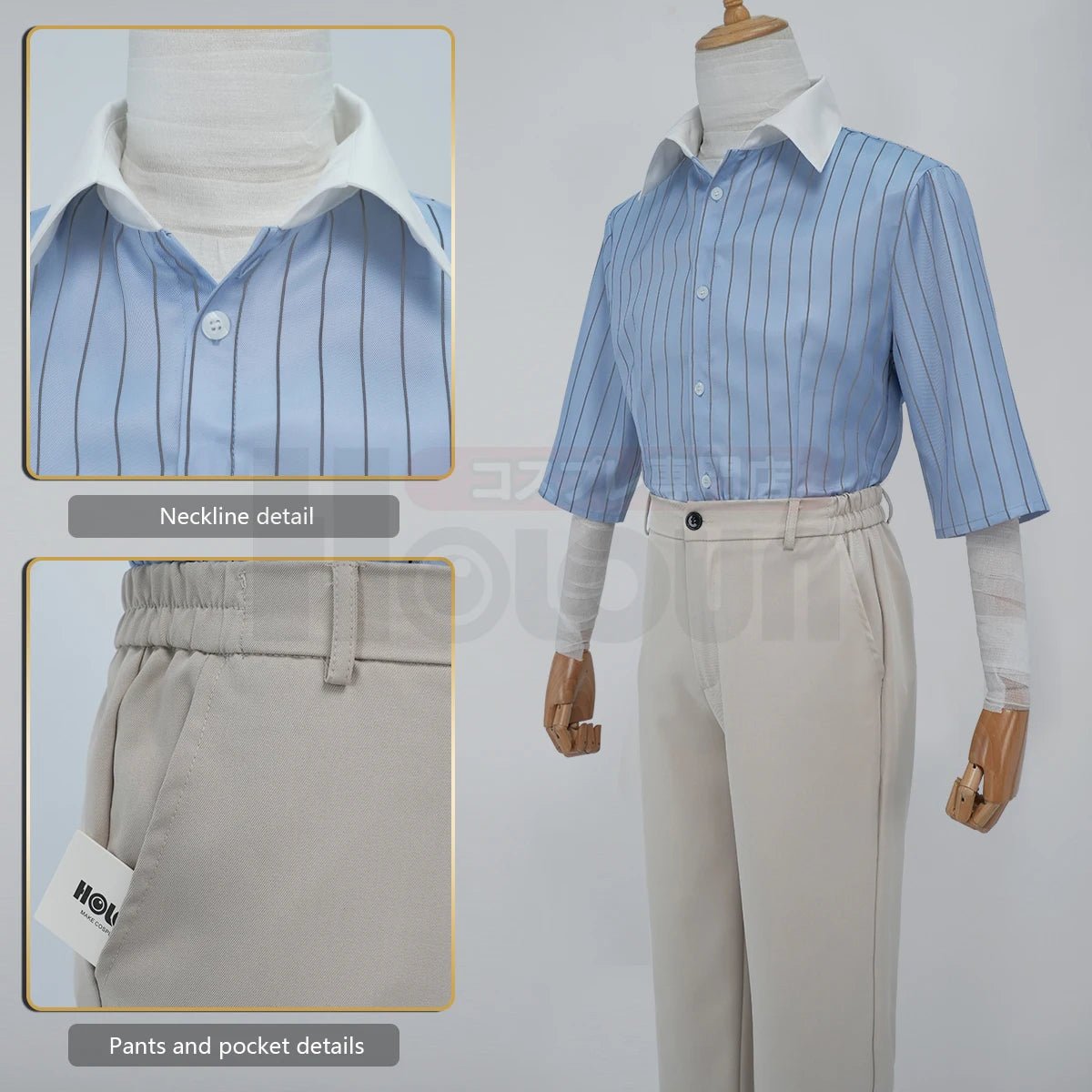 Disfraz de Dazai Osamu de Bungo Stray Dogs con Peluca, Abrigo, Camisa, Pantalones y Colgante - Fantasia Cosera