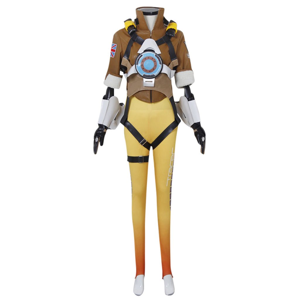 Traje de Cosplay de Tracer | Uniforme de Batalla para Gamers y Fans - Fantasia Cosera