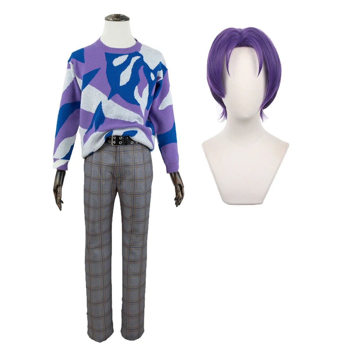 Disfraz Cosplay de Reo Mikage de Blue Lock con Peluca, Sudadera y Pantalones para Uso Diario, Outfit Rosa de Fibra Sintética, Regalo - Fantasia Cosera