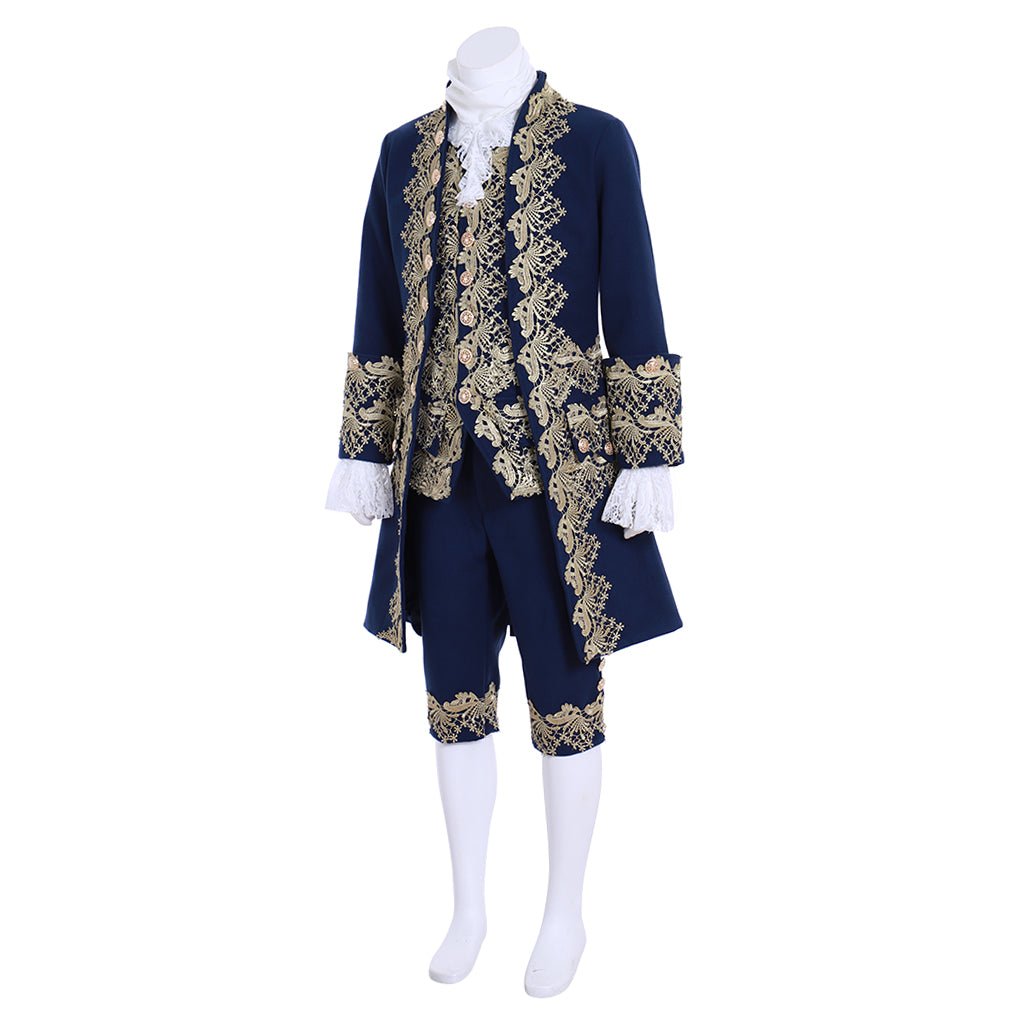 Traje de Corte Rococo Azul del Siglo XVIII para Hombres - Disfraz Aristocrático Colonial Victoriano | Serie Medieval Fantasía Cosera - Fantasia Cosera