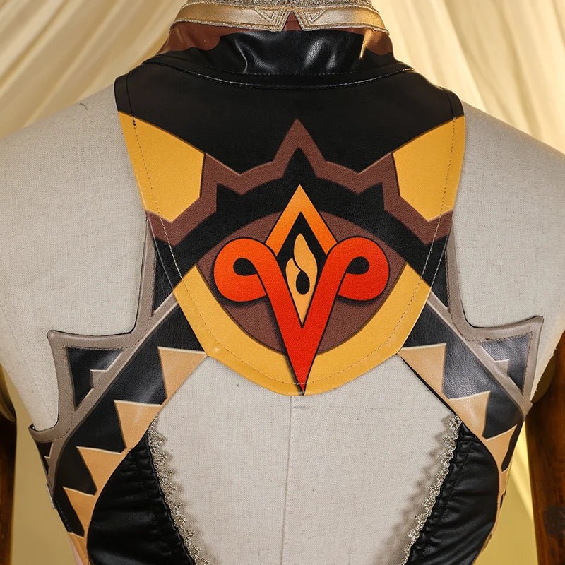 Traje de Cosplay de Mavuika, Archon Pyro de Genshin Impact para Mujer - Jumpsuit Completo para Fiestas de Halloween - Fantasia Cosera