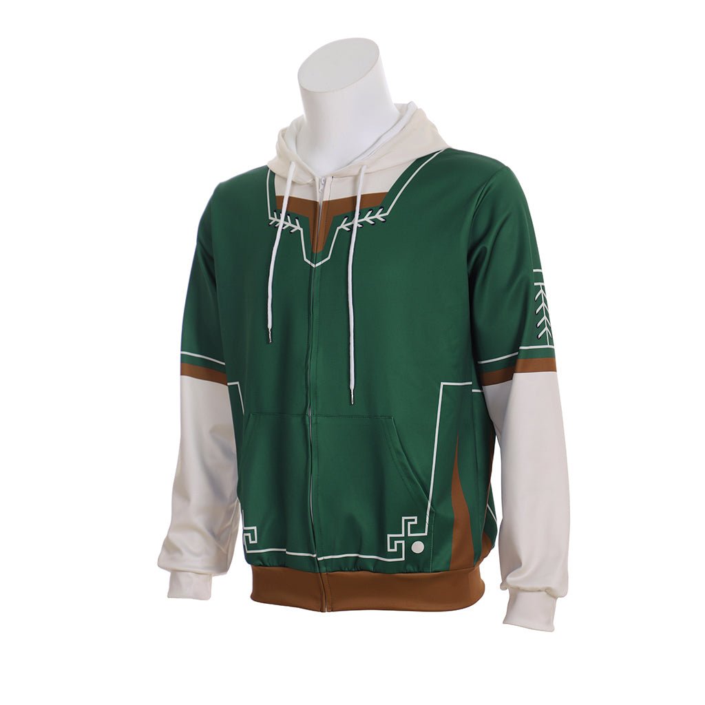 Chaqueta con Cremallera de Link de Legend of Zelda para Entusiastas de los Videojuegos - Fantasia Cosera