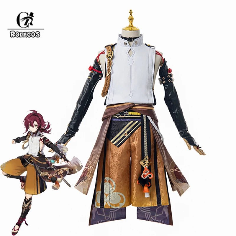 Disfraz de Cosplay de Shikanoin Heizou de Genshin Impact Marrón para Hombre - Conjunto Completo para Halloween - Fantasia Cosera