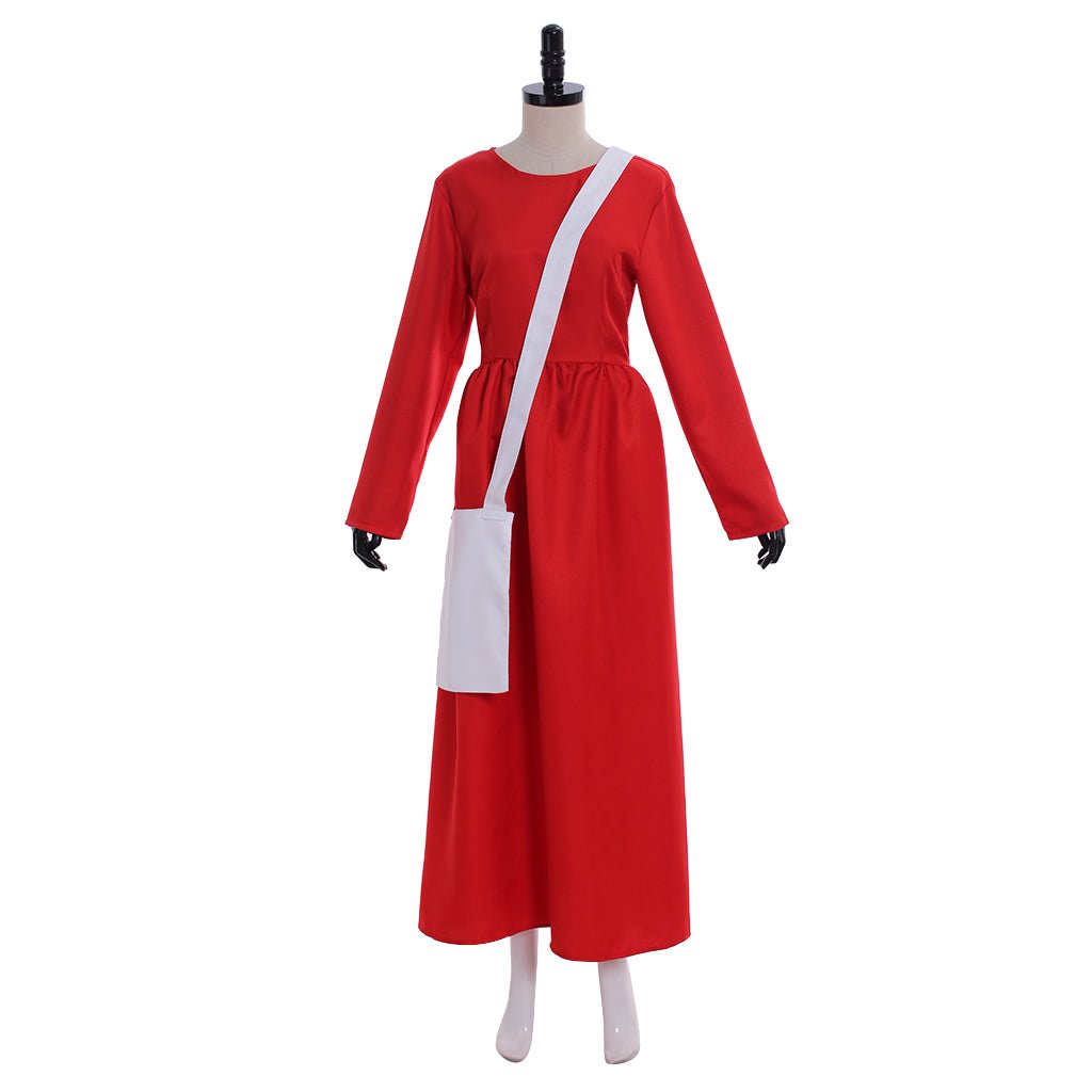 Traje Completo de The Handmaid's Tale - Capa Roja, Bufanda, Falda, Bolso y Gorro para Halloween - Fantasia Cosera