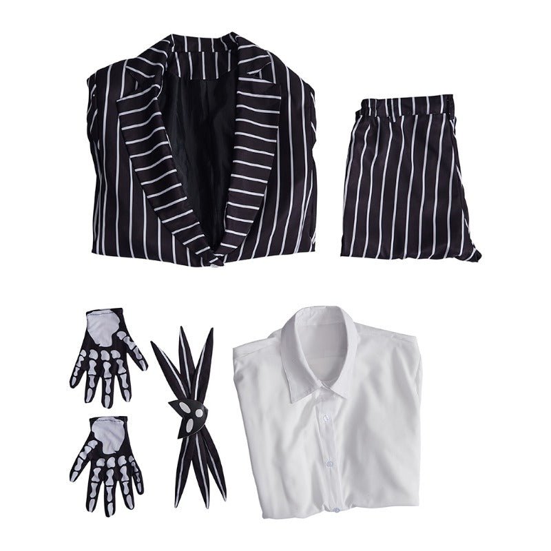 Traje de Cosplay de Jack Skellington - Chaqueta y Pantalones para Halloween - Fantasia Cosera