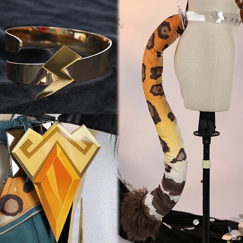 Traje de Cosplay Xilonen de Genshin Impact - Pantera Ocelota de Natlan para Mujer - Fantasia Cosera