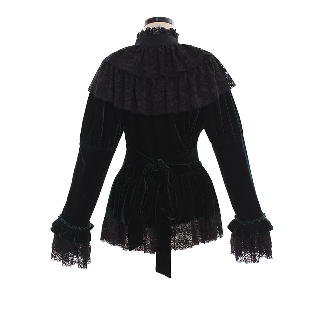 Blusa Lolita Sin Tirantes Mangas Trompeta Chiffon para Mujeres y Niñas - Fantasia Cosera