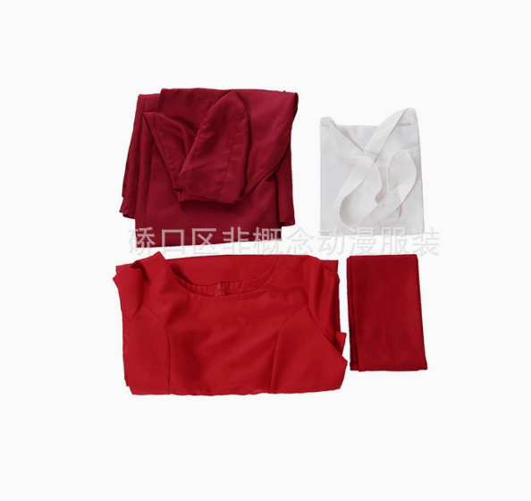 Traje Completo de The Handmaid's Tale - Capa Roja, Bufanda, Falda, Bolso y Gorro para Halloween - Fantasia Cosera