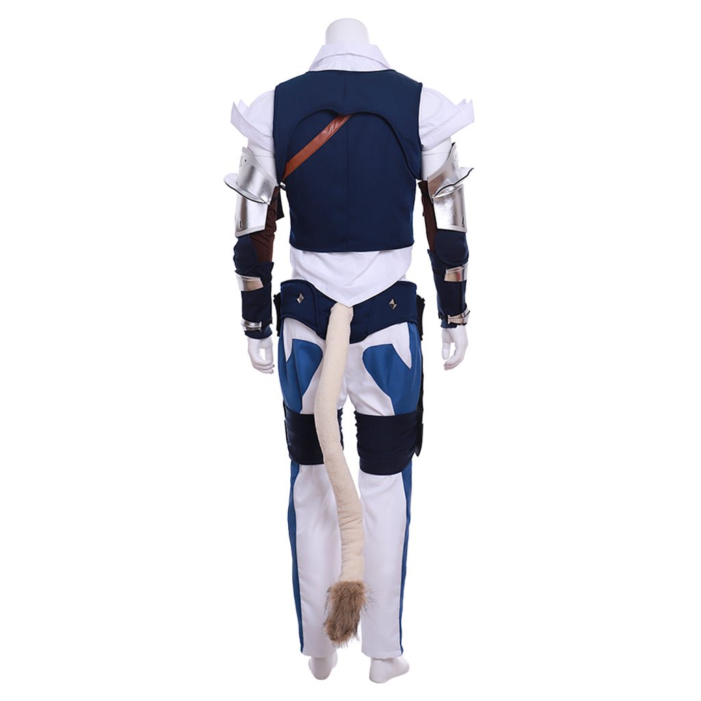 Traje de Cosplay Miqo'te Masculino de Final Fantasy XIV para Halloween - Fantasia Cosera