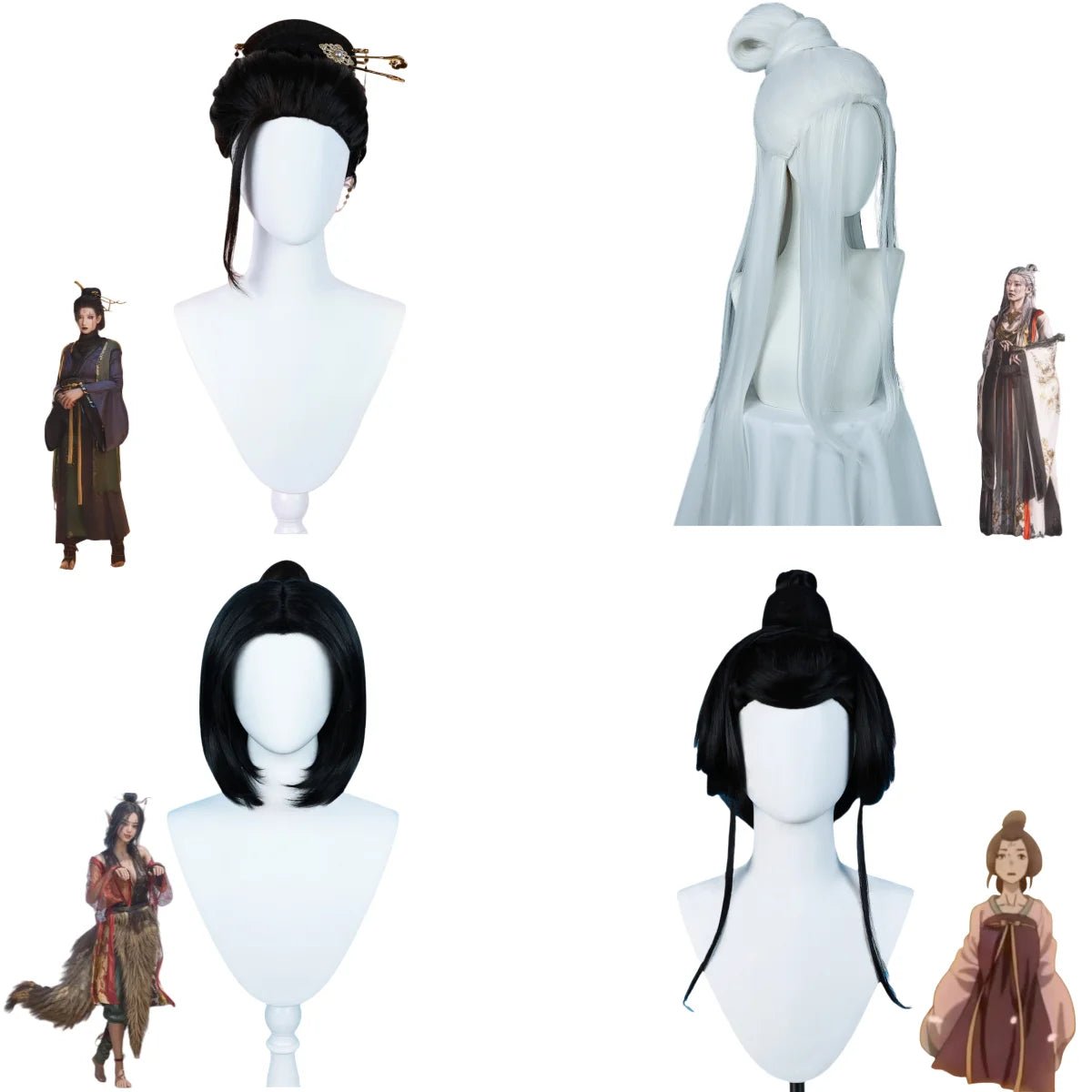 Traje de Cosplay Anime Black Myth Wukong Araña Duende Princesa Abanico de Hierro Cuarta Hermana Pingping Peluca y Conjunto - Fantasia Cosera