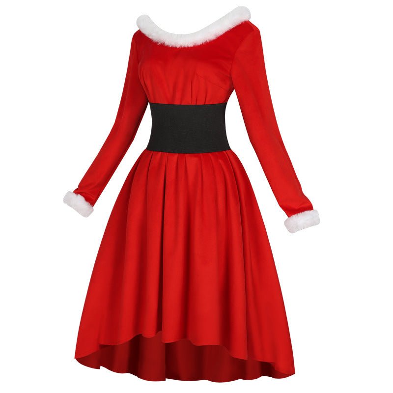 Disfraz de Navidad temático vestido rojo para fiestas y eventos de cosplay - Fantasia Cosera