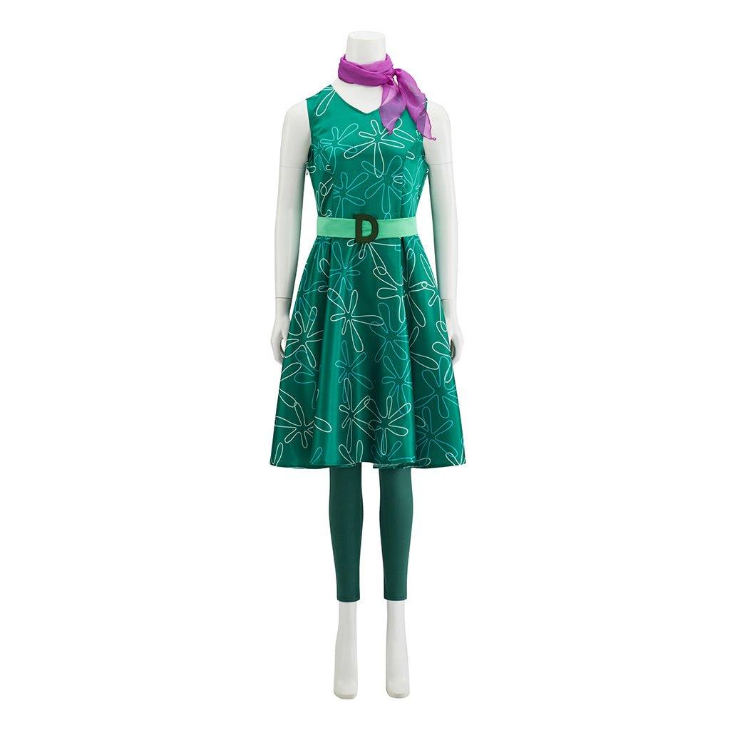 Traje de Cosplay de Disgust | Vestido Verde para Mujer | Disfraz de Fiesta de Halloween - Fantasia Cosera