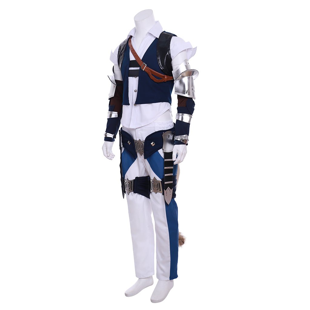 Traje de Cosplay Miqo'te Masculino de Final Fantasy XIV para Halloween - Fantasia Cosera