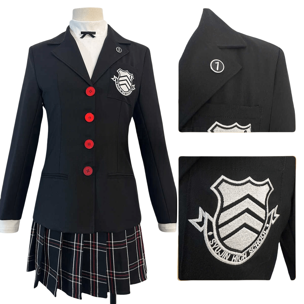 Traje de Cosplay Persona 5 - Akira Kurusu, Kasumi Yoshizawa, Outfit Academia Shujin - Fantasia Cosera