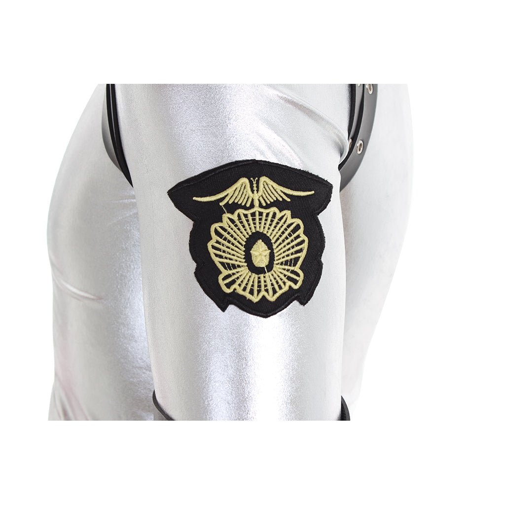 Traje Punk de Michael Jackson Clásico BAD Tour Brillo Plateado - Fantasia Cosera