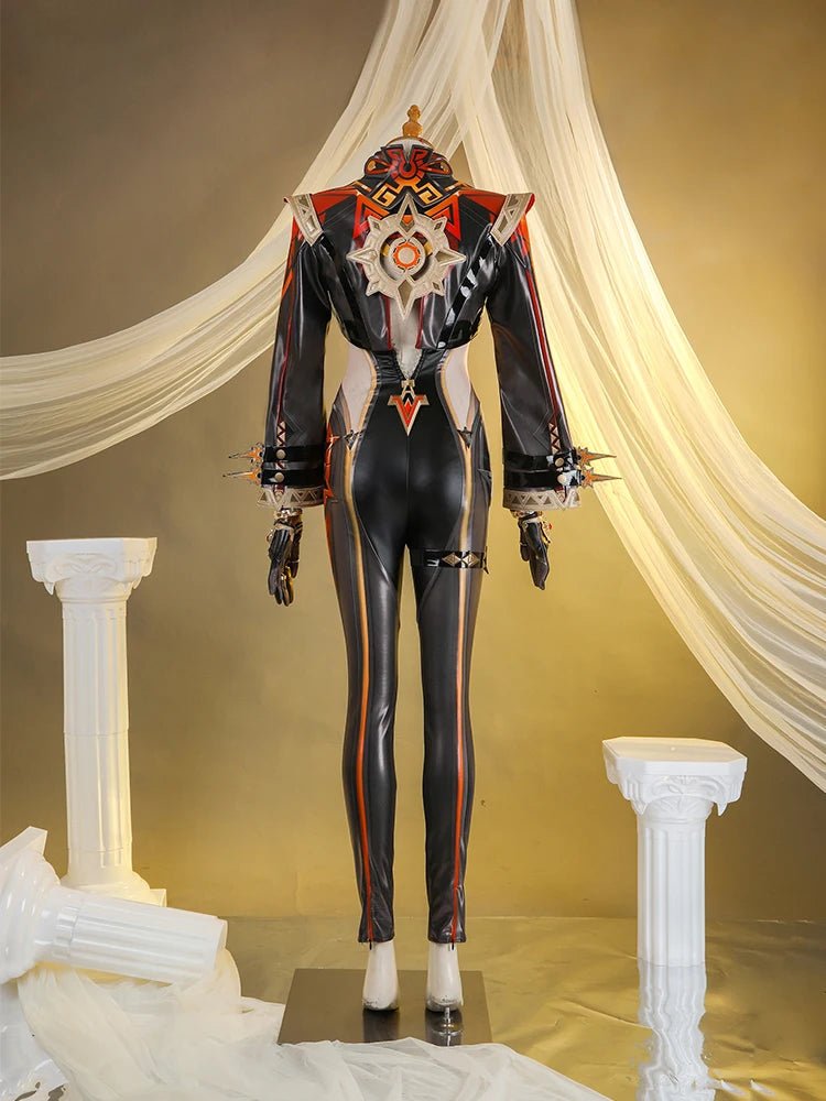 Traje de Cosplay de Mavuika, Archon Pyro de Genshin Impact para Mujer - Jumpsuit Completo para Fiestas de Halloween - Fantasia Cosera