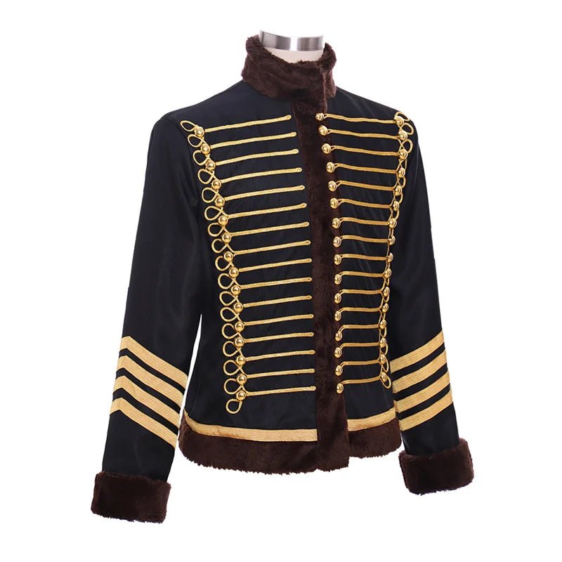 Chaqueta de Desfile de Aristocracia Medieval - Abrigo de Invierno para Cosplay, Halloween y Eventos Militares - Fantasia Cosera