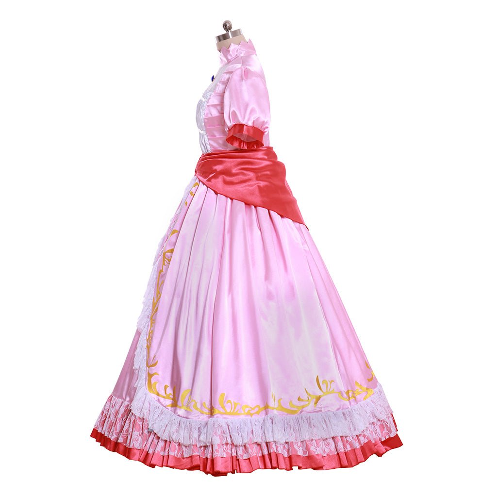 Disfraz de Princesa Peach | Vestido de Gala para Mujer para Halloween y Fiestas de Cosplay - Fantasia Cosera