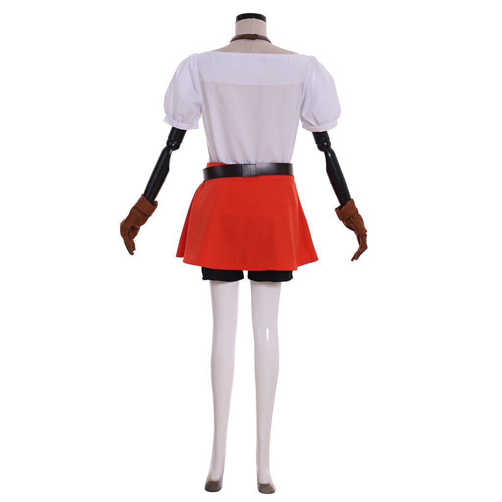 Traje de Cosplay de Linkle Elfo - Conjunto Completo con Capa Verde, Camisa, Pantalones y Falda - Fantasia Cosera