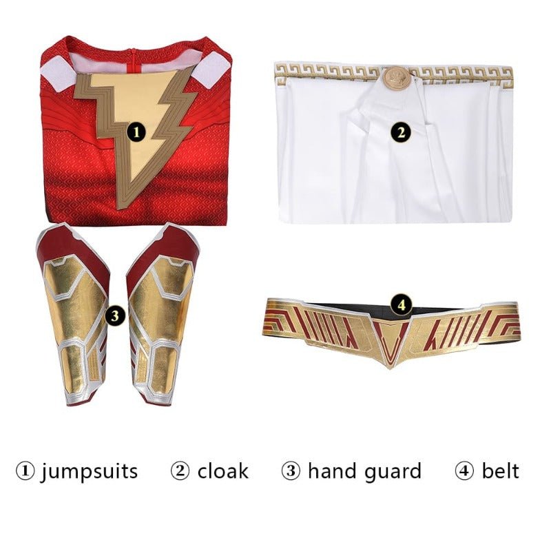 Traje Completo de Cosplay de Shazam de DC para Adultos para Fiestas de Halloween - Fantasia Cosera