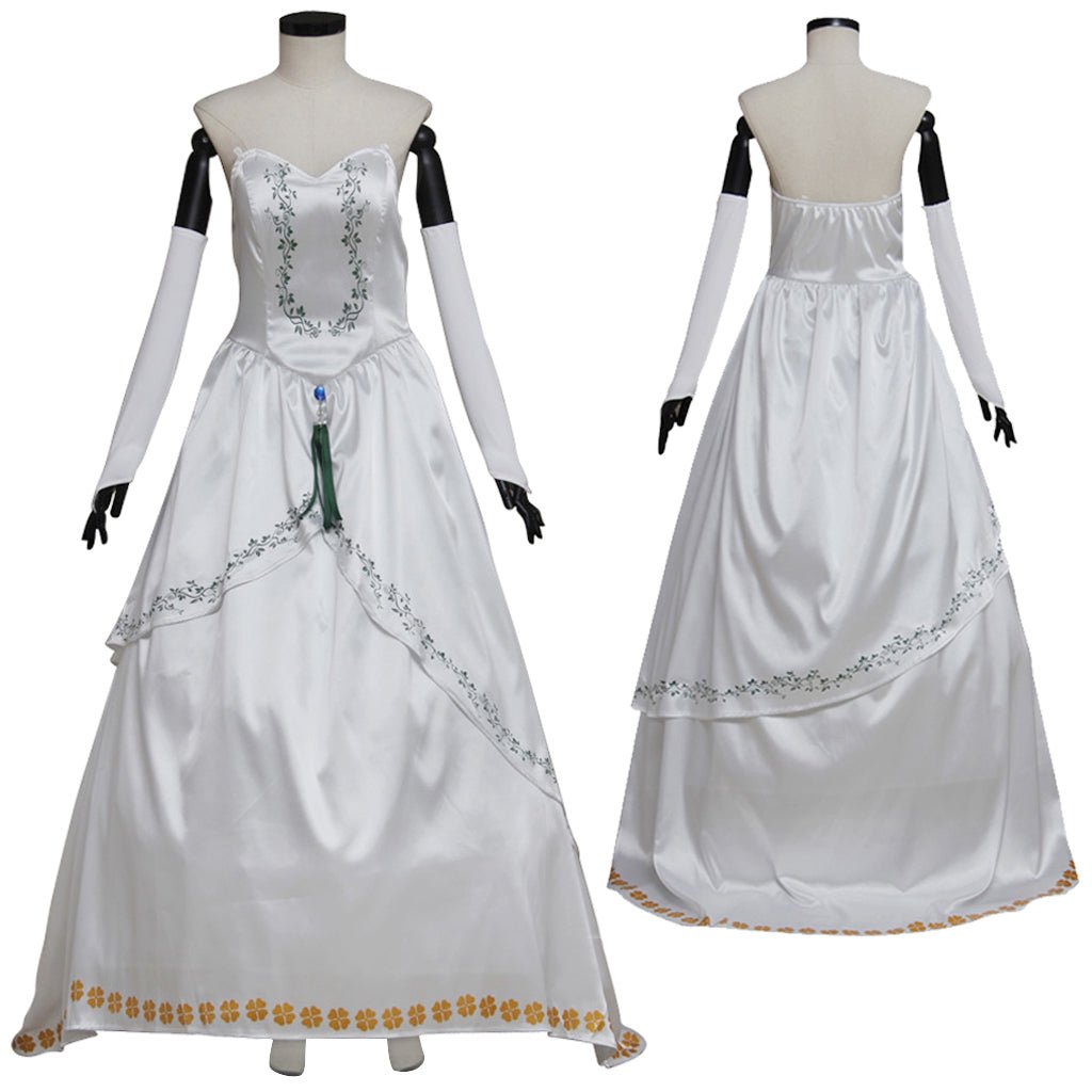 Traje de Cosplay de Garnet de Final Fantasy IX – Vestido de Novia Blanco para Mujeres Adultas - Fantasia Cosera
