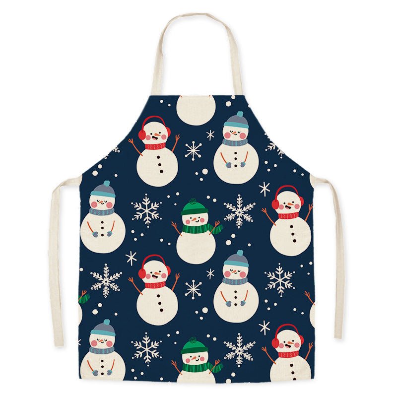 Delantal de Lino Anti-manchas para Cocina de Navidad y Año Nuevo, Decoración del Hogar para Adultos y Niños, Regalo de Evento - Fantasia Cosera