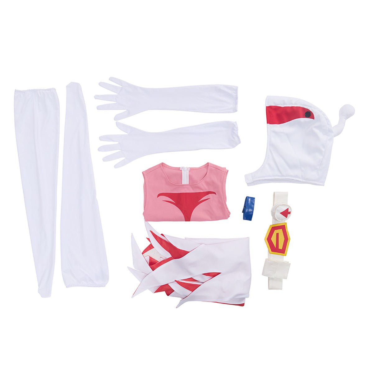 Traje de Cosplay de Jun Rosa del Equipo Ninja Científico Gatchaman – Outfit Oficial del Anime - Fantasia Cosera