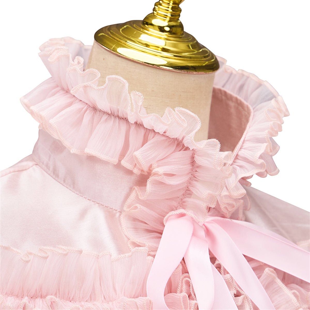 Capa Rosa de Longitud Media para Cosplay - Fantasia Cosera