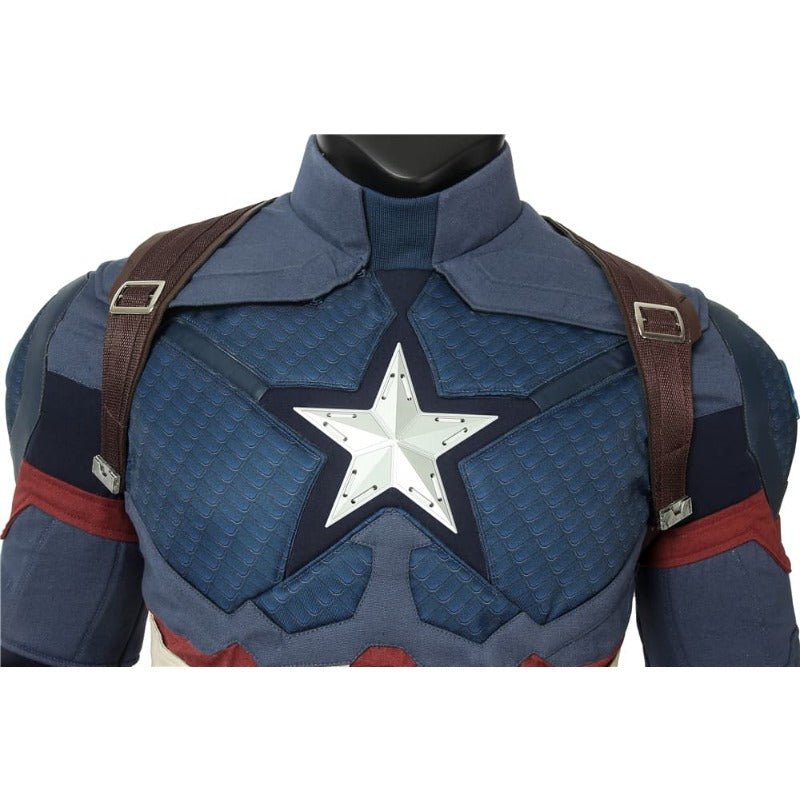 Disfraz de Cosplay de Steven Rogers Capitán América - Uniforme de Héroe para Halloween - Fantasia Cosera