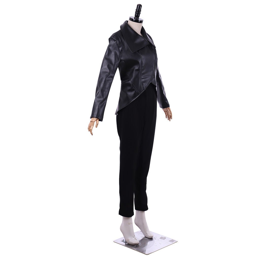 Traje de Cosplay de Emma Swan de Once Upon a Time - Chaqueta y Pantalones Negros para Mujer - Fantasia Cosera